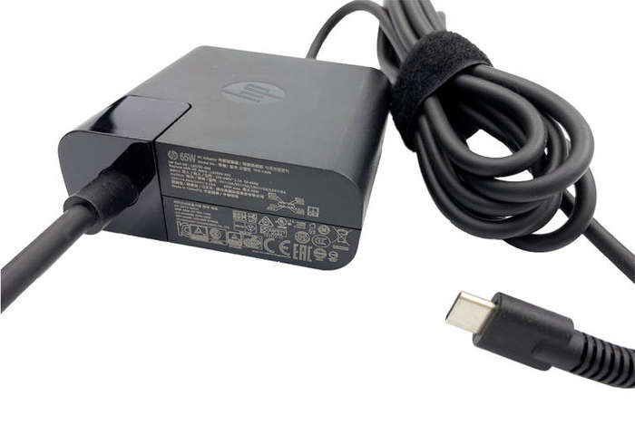 Brand New Genuine HP USB-C 65W Travel Power Adapter for Laptops (Black)
