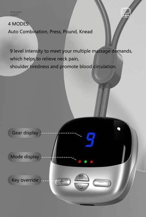 Portable Electric Pulse Neck and Shoulder Massager