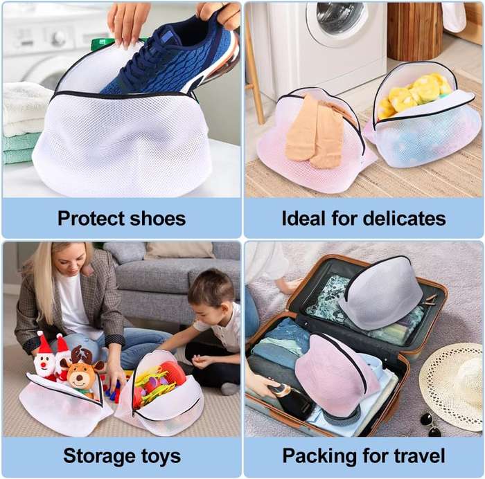 Shoe Washing Bag with Adjustable Shoe Trees