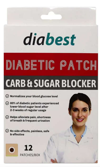 Diabest Diabetic Patch Carb & Sugar Blocker 12 Patches/box