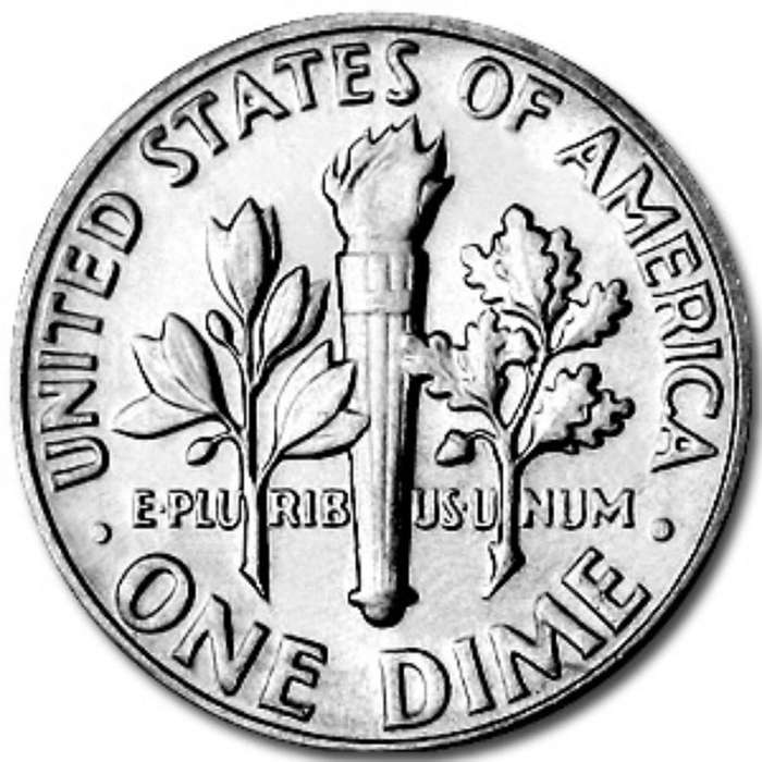 1975 NO S ROOSEVELT DIME BU UNC