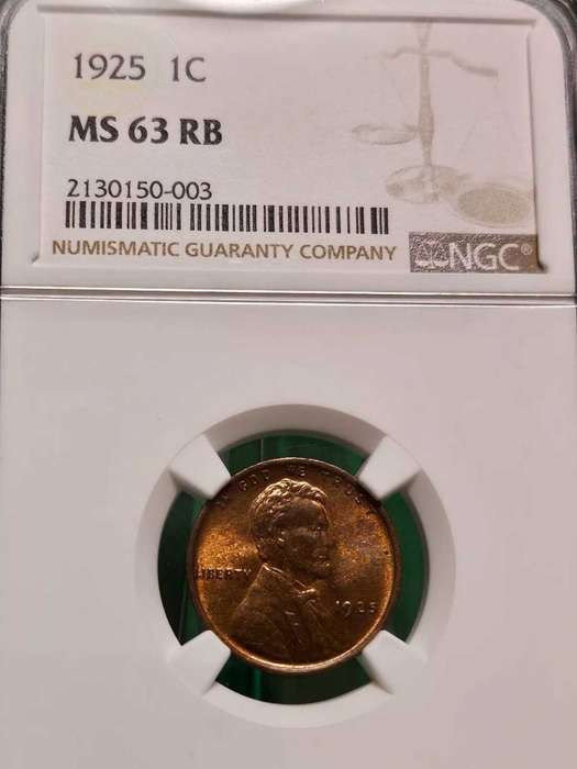 1925 USA LINCOLN PENNY MS63RB