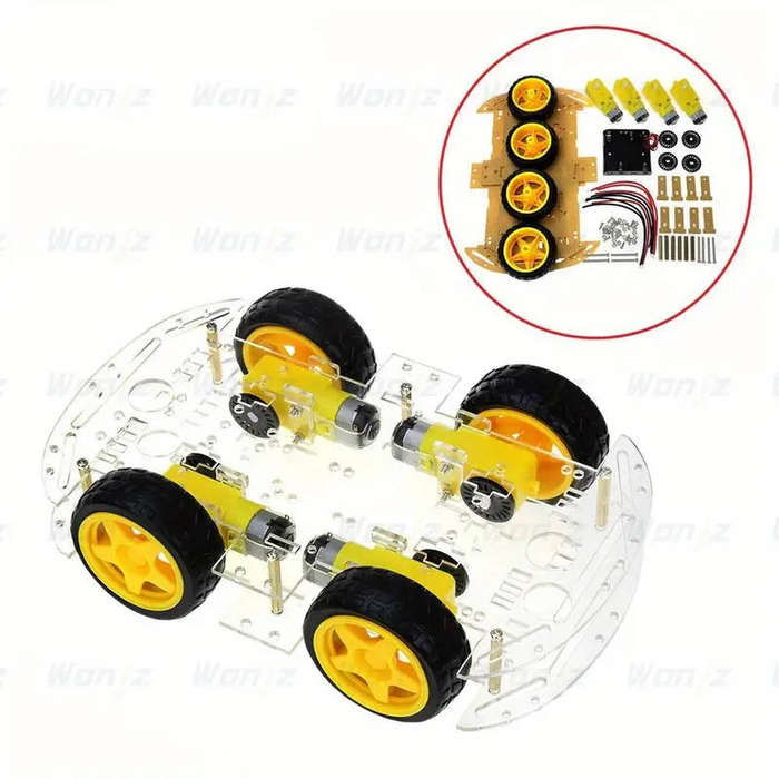 Smart Car Chassis Kit 4-Wheel DIY Robotics Platform
