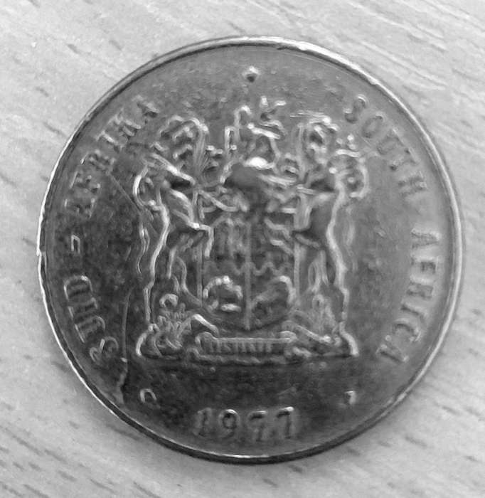 1977 South African One Rand Coin