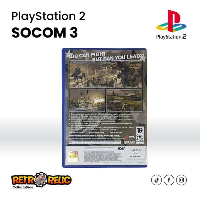 SOCOM 3: U.S. Navy SEALs Platinum - PlayStation Two (PS2) videogame