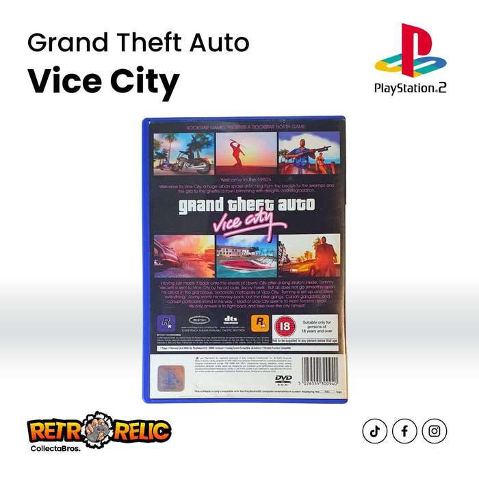 Grand Theft Auto Vice City (PS2) videogame - Pre-Owned