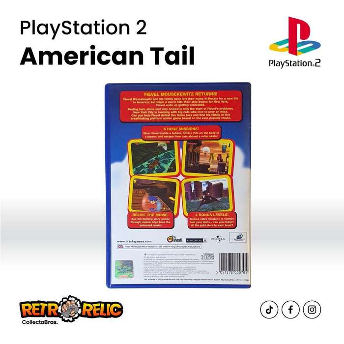 An American Tail PlayStation Two (PS2) videogame
