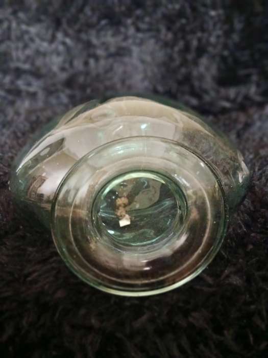 Glass vase heart shape 15W x 25L x 26cm H no chip or crack