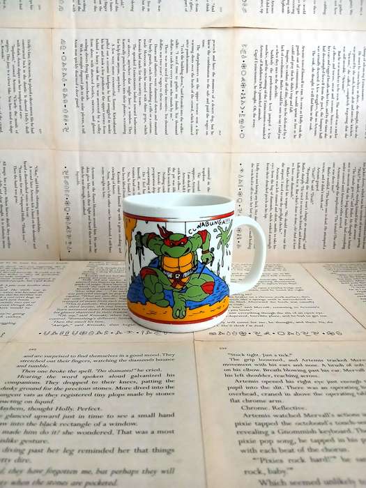 Vintage Teenage Mutant Ninja Turtles Mug - Raphael [1990 Mirage Studio]