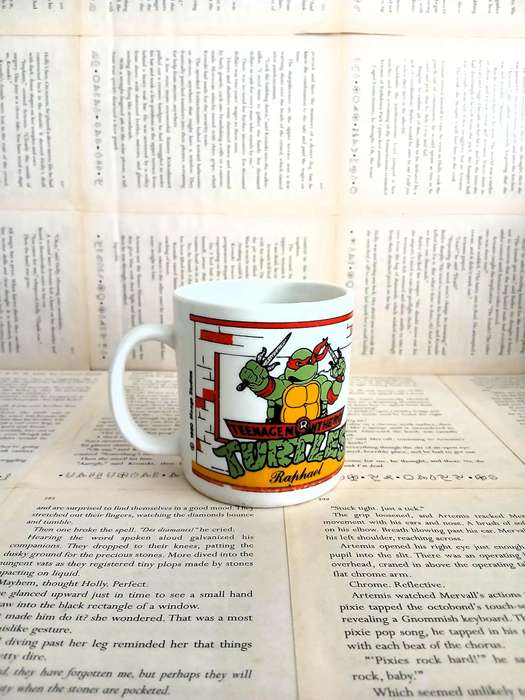 Vintage Teenage Mutant Ninja Turtles Mug - Raphael [1990 Mirage Studio]