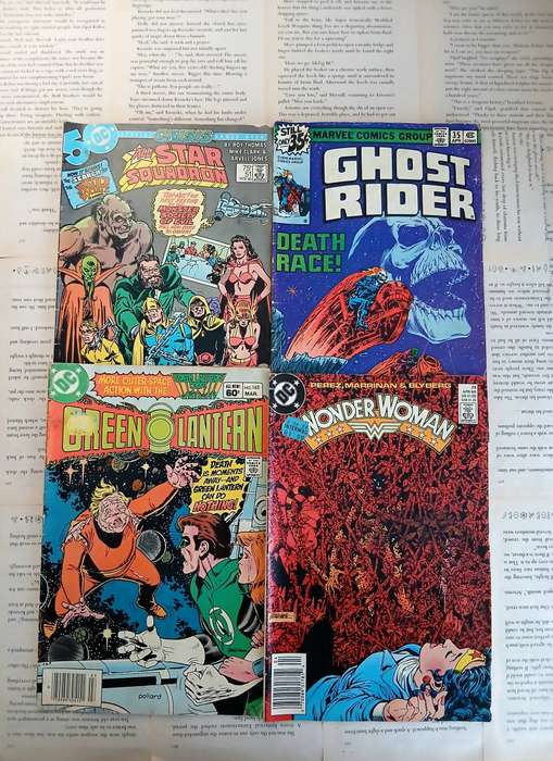 Vintage DC Comic Bundle [Wonder Woman, Ghost Rider, Green Lantern and All Star Squadron]