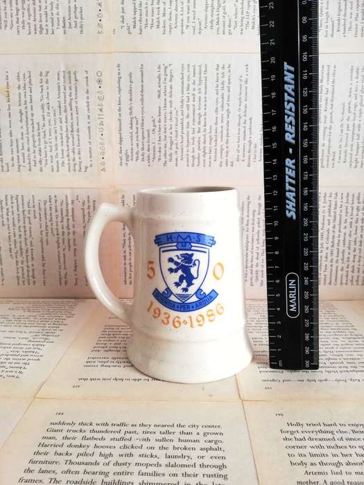 H.M.S 1936-1986 Beer Mug