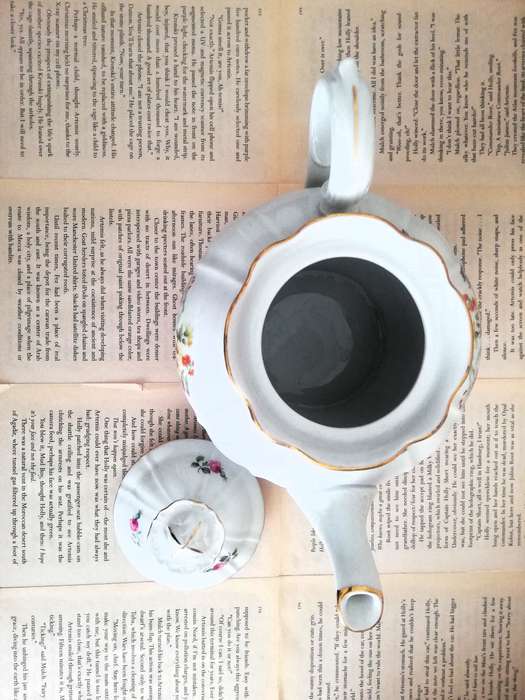 MZ Czechoslovakia Teapot and 2 Cups with Saucers [Vintage] [Teapot]