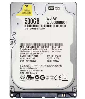 Western Digital 500GB SATA 2.5 with Windows 11 Pro and Ms Office Pro installed and licensed