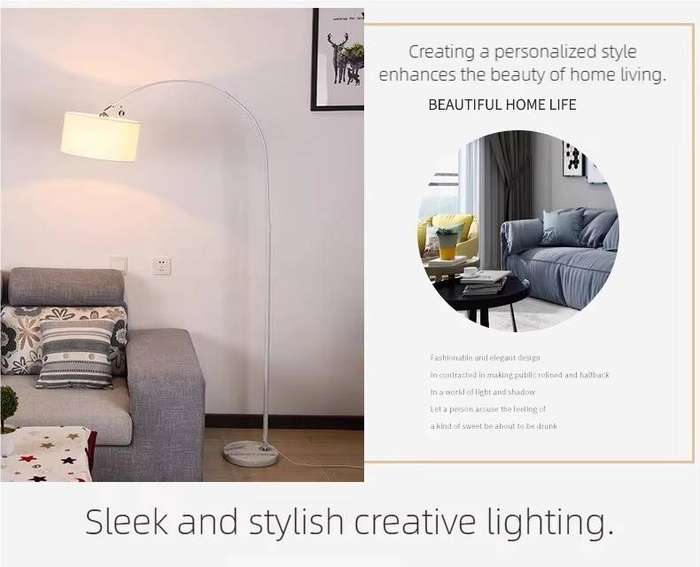 Arch Living Room Floor Lamp - White