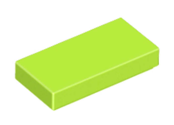 LEGO Parts Tile 1 x 2 ~ {Lime}