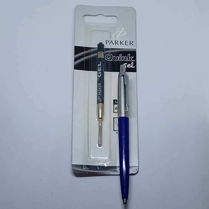 Parker Jotter  Ballpen N/Blue with refill inside and spare gel refill.
