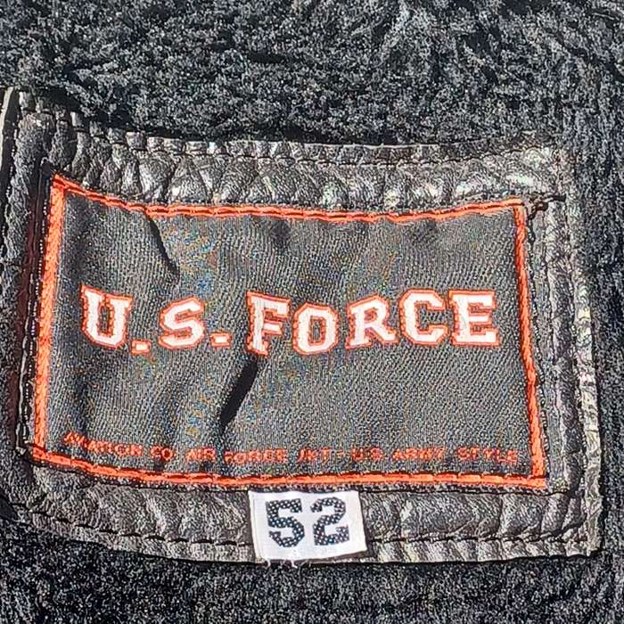 Vintage Men's Genuine Leather Jacket Aviator US FORCE / Size 52