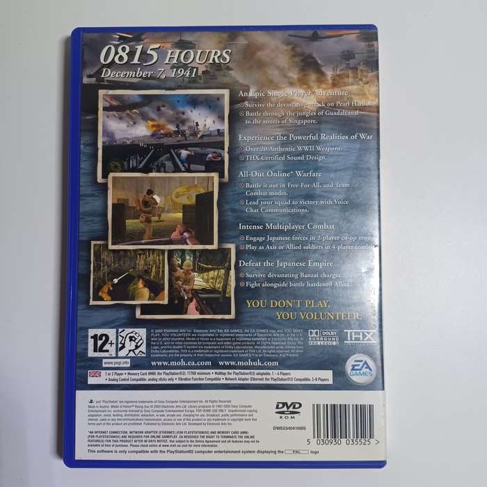 Medal of Honor: Rising Sun Ps2 / tested working (re-list non payment)