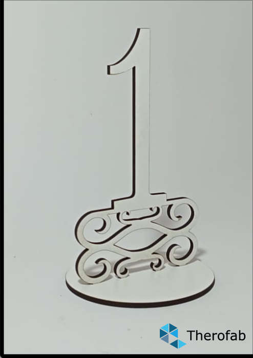 White Table Numbers 1-20