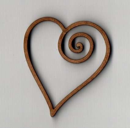 Cut Out Shape -Swirl heart