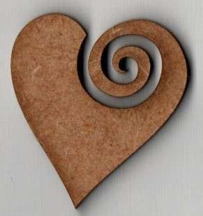 Cut Out Shape -Swirl heart