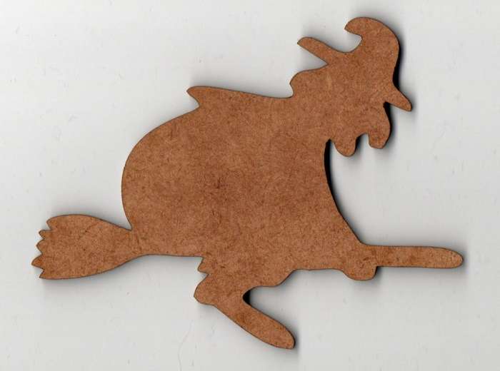 Cut Out Shape - Witch on broom