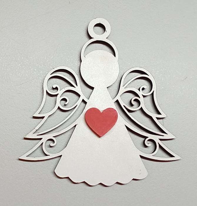 Cut Out Shape - Angel with heart