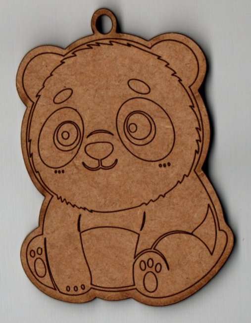 Cut Out Shape -Panda Bear with hole