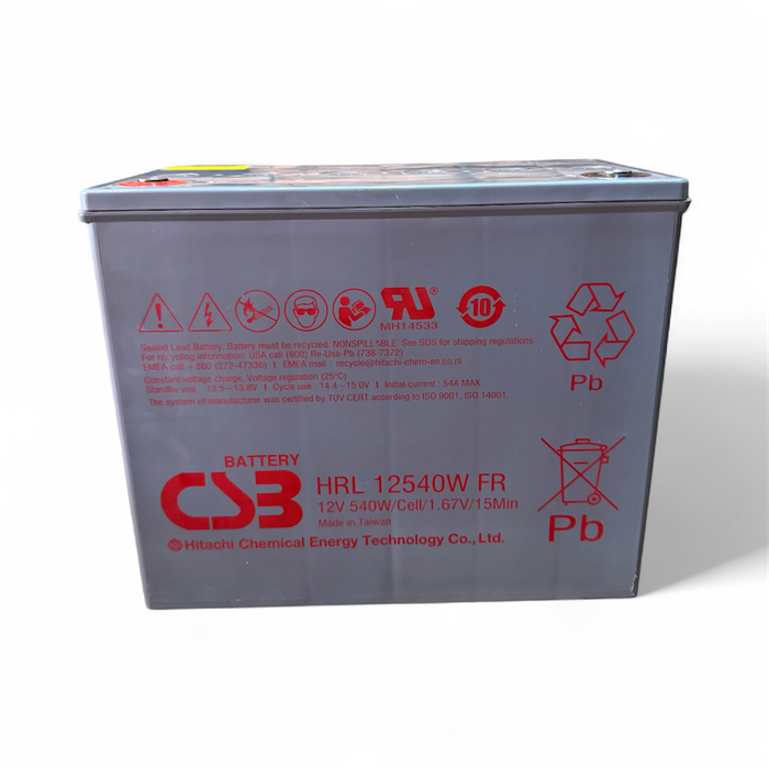 CSB HRL12540W 12V 540W (135AH) VRLA Sealed lead Battery.