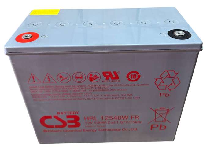 CSB HRL12540W 12V 540W (135AH) VRLA Sealed lead Battery.