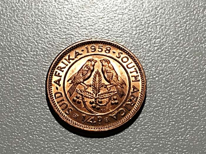 ¼ Penny (Elizabeth II) Union of South Africa, 1958 - High Grade