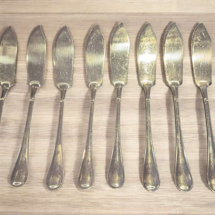 8x Eetrite stainless steel fish knives
