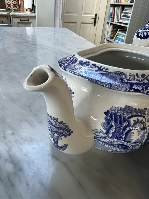 Spode blue Italian teapot
