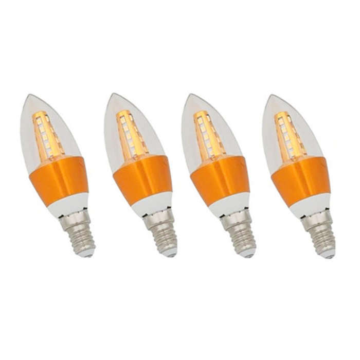 4 Units - Powerup E14 CW 3W LED Candle Light Bulb