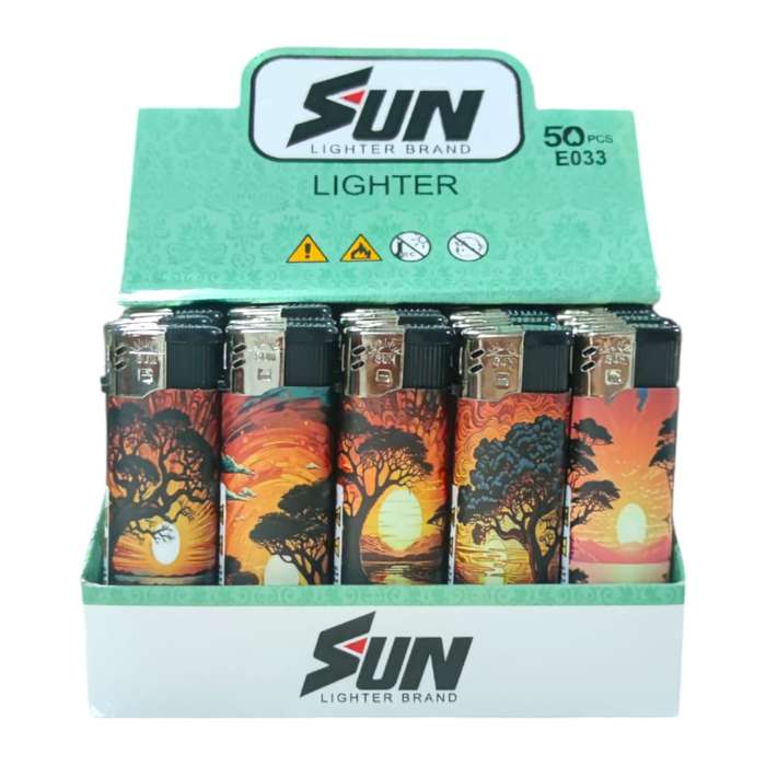 50pcs Per Box - Cigarette lighters Sun Lighter Sun|2008 Certifies Lighter D