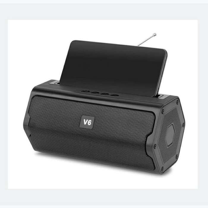 V6 Wireless Bluetooth Speaker with phone holder - portable outdoor