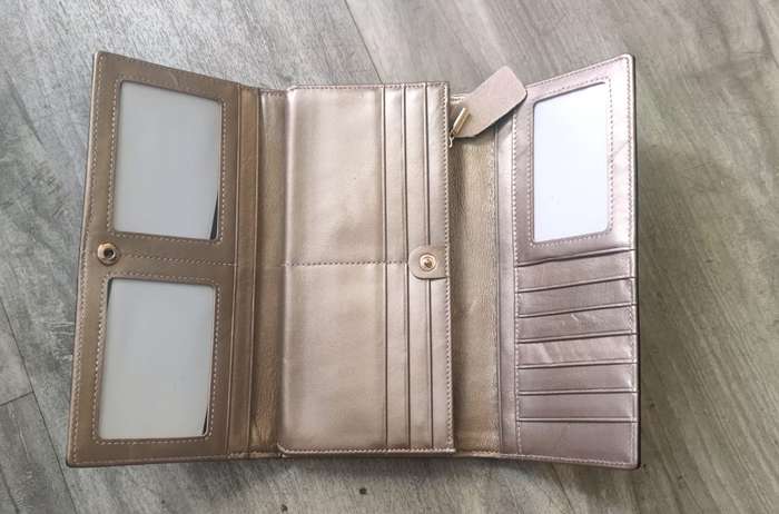 Women's genuine leather clutch wallet with card holder organizer ideal gift