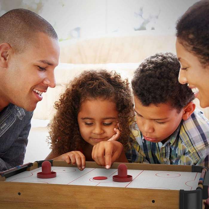 Classic Mini Tabletop Air Hockey Family Game Battery Operated - 51 cm x 31 cm x 10 cm