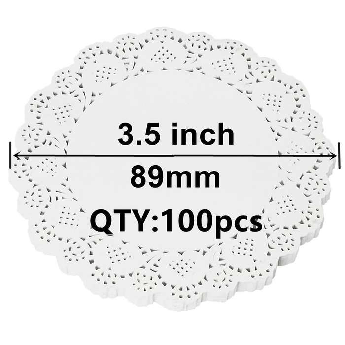 100pcs Round doilies disposable paper doilies 3.5 inch