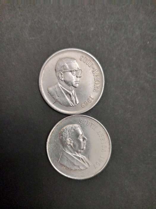 1967 R1.00 coin & 1969 R1.00 coin