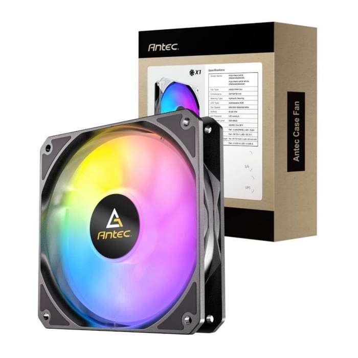 Antec P12 PWM 120mm ARGB Reverse Case Fan  Black
