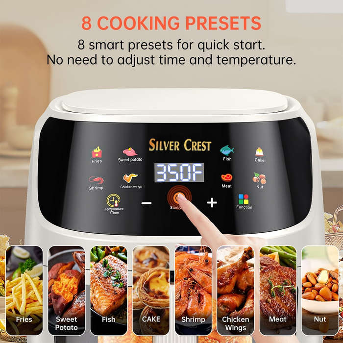 Silver Crest Visible Window Air Fryer 8L - Ivory