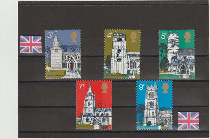 Great Britain 1972 British Architecture (3rd Series) Village Churches Complete set LMM
