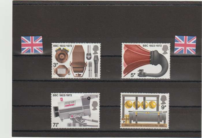 Great Britain 1972 Broadcasting Anniversaries SG 909-912 (Complete Set) LMM