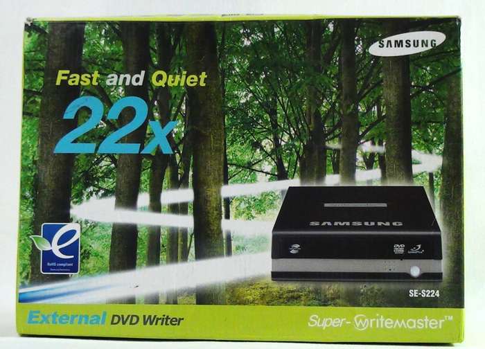 Samsung WRITEMASTER SE S224 USB External 22X DVD Writer AND BURNER
