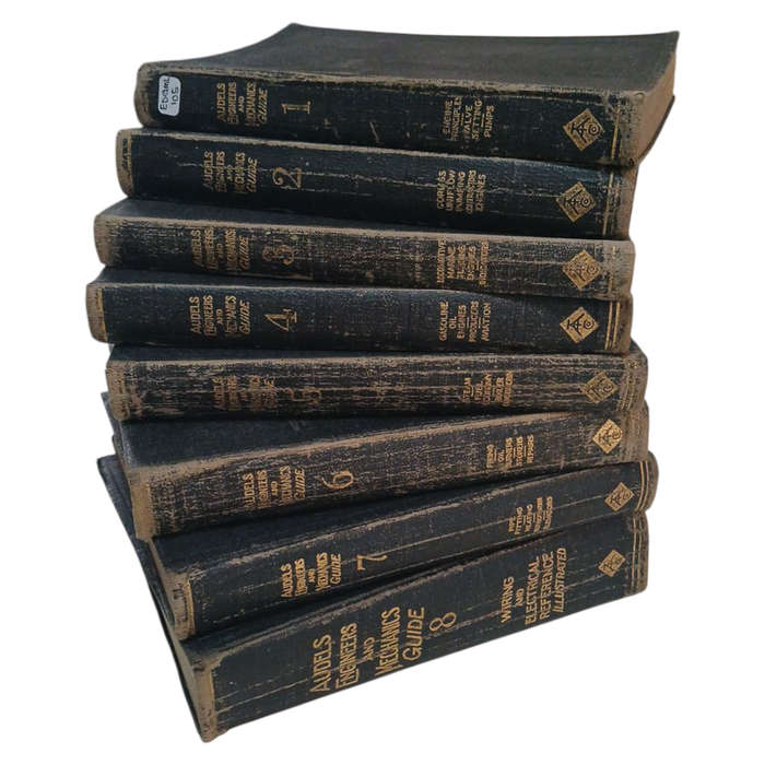 1927 Audels Engineers and Mechanics Guide Questions, Answers & Illustrations Volumes 1-8 by Frank D.
