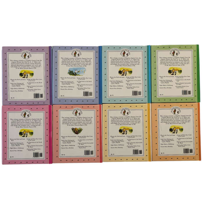 1990 The Original Winnie the Pooh Treasury, 8 Volume Set Hardcover w/o Dustjacket