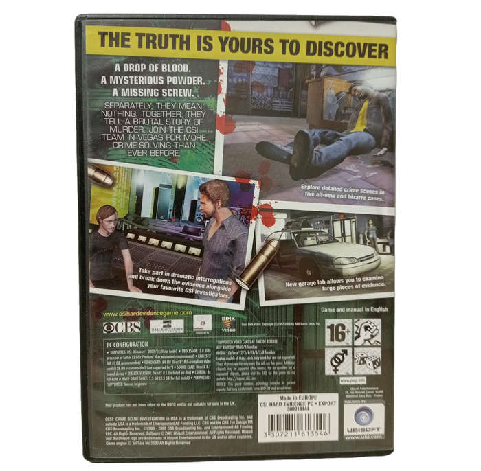CSI: Crime Scene Investigation - Hard Evidence PC (DvD)