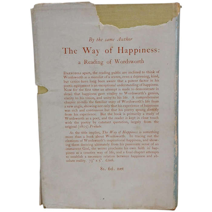 1949 Walter de la Mare, A Study of His Poetry by Henry Charles Duffin Hardcover w/Dustjacket